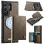 CaseMe Samsung Galaxy S24 Ultra Detachable Magnetic Wallet Case with RFID Blocking & Wireless Charging - Coffee
