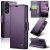 CaseMe Samsung Galaxy A27 Wallet RFID Blocking Magnetic Buckle Case Purple