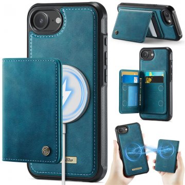CaseMe iPhone 17e 2-in-1 Detachable Magnetic Wallet Case with RFID Blocking, Card Holder & MagSafe Compatible - Blue