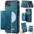 CaseMe iPhone 16e 2-in-1 Detachable Magnetic Wallet Case with RFID Blocking, Card Holder & MagSafe Compatible - Blue