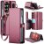 CaseMe Samsung Galaxy Z Fold7 Magnetic Wallet Case with RFID Blocking & Kickstand Red