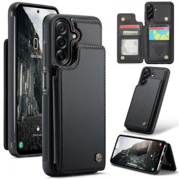 CaseMe Samsung Galaxy A57 RFID Blocking Card Holder Kickstand Case Black