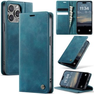 CaseMe iPhone 13 Pro Magnetic Wallet Case with RFID Blocking Blue