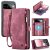 CaseMe Google Pixel 11/Pixel 11 Pro 2-in-1 Magnetic Wallet Case with Wrist Strap, RFID-blocking & Wireless Charging Red