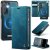 CaseMe Samsung Galaxy S23 2-in-1 Magnetic Wallet Case – Wireless Charging & RFID Blocking Blue