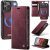 CaseMe iPhone 17 Pro 2-in-1 Magnetic Wallet Case – Wireless Charging & RFID Blocking Red