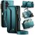 CaseMe Samsung Galaxy S26 Plus RFID Blocking Wallet Crossbody Case with Wireless Charging Green