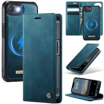 CaseMe iPhone 17e 2-in-1 Magnetic Wallet Case – Wireless Charging & RFID Blocking Blue