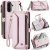 CaseMe Samsung Galaxy A17 Wallet RFID Blocking Crossbody Phone Case Pink