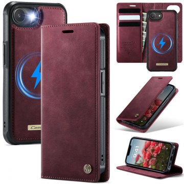 CaseMe iPhone 17e 2-in-1 Magnetic Wallet Case – Wireless Charging & RFID Blocking Red