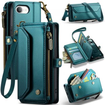 CaseMe iPhone 17e RFID Wallet Crossbody Case with Wireless Charging Green