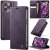 CaseMe iPhone 14 Pro Magnetic Wallet Case with RFID Blocking Purple