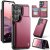 CaseMe Samsung Galaxy S26 Ultra RFID Blocking Card Holder Case with Kickstand Red