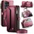 CaseMe Samsung Galaxy S26 Ultra RFID Blocking Wallet Crossbody Case with Wireless Charging Red