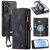 CaseMe Samsung Galaxy S26 Plus 2-in-1 Magnetic RFID Wallet Case with Wireless Charging & Wrist Strap Black