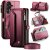 CaseMe Samsung Galaxy A37 Wallet RFID Blocking Crossbody Phone Case Red