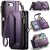 CaseMe iPhone 17e RFID Wallet Crossbody Case with Wireless Charging Purple