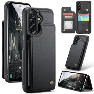 CaseMe Samsung Galaxy A56 5G RFID Blocking Card Holder Kickstand Case Black