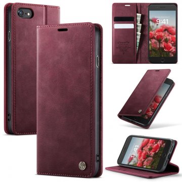 CaseMe iPhone 7/8/SE 2020/SE 2022 Magnetic Wallet Case with RFID Blocking Red