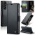 CaseMe Samsung Galaxy A37 Wallet RFID Blocking Magnetic Buckle Case Black
