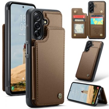 CaseMe Samsung Galaxy A57 RFID Blocking Card Holder Kickstand Case Brown