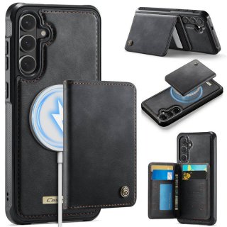 CaseMe Samsung Galaxy S26 Plus Detachable Magnetic Wallet Case with RFID Blocking & Wireless Charging - Black