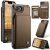 CaseMe iPhone 17e RFID Blocking Card Holder Kickstand Case Brown