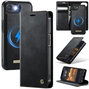 CaseMe iPhone 17e 2-in-1 Magnetic Wallet Case – Wireless Charging & RFID Blocking Black