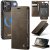 CaseMe iPhone 17 Pro 2-in-1 Magnetic Wallet Case – Wireless Charging & RFID Blocking Coffee