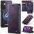CaseMe Samsung Galaxy A55 2-in-1 Magnetic Wallet Case with RFID Blocking Purple
