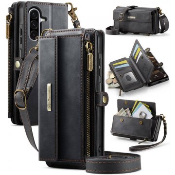 CaseMe Samsung Galaxy A17 Crossbody Wallet Case with RFID Blocking Black