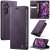 CaseMe Samsung Galaxy S25 Plus Magnetic Wallet Case with RFID Blocking Purple