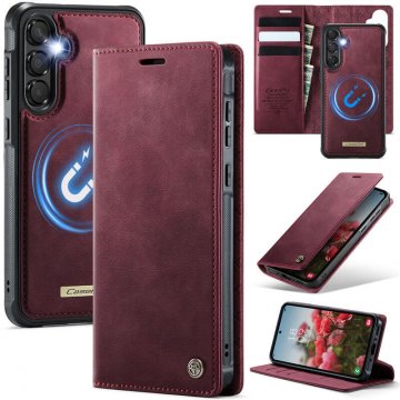 CaseMe Samsung Galaxy A35 2-in-1 Magnetic Wallet Case with RFID Blocking Red