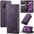 CaseMe Samsung Galaxy S22 Plus Magnetic Wallet Case with RFID Blocking Purple
