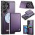 CaseMe Samsung Galaxy S25 Ultra Detachable Magnetic Wallet Case with RFID Blocking & Wireless Charging - Purple