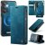 CaseMe Samsung Galaxy S26 Plus 2-in-1 Magnetic Wallet Case – Wireless Charging & RFID Blocking Blue