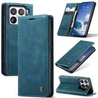 CaseMe Xiaomi 15 Pro Wallet Magnetic Suede Leather Case Blue