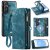 CaseMe Samsung Galaxy S26 Plus 2-in-1 Magnetic RFID Wallet Case with Wireless Charging & Wrist Strap Blue