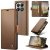 CaseMe Xiaomi 15T Wallet RFID Blocking Magnetic Buckle Case Brown
