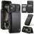 CaseMe iPhone 17 Pro RFID Blocking Card Holder Case with Kickstand Black