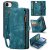 CaseMe iPhone 17e Wallet Magnetic Case with Wrist Strap Blue