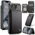 CaseMe iPhone 17e RFID Blocking Card Holder Kickstand Case Black