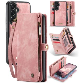 CaseMe Samsung Galaxy A57 2-in-1 Magnetic Wallet Case with Wrist Strap Pink