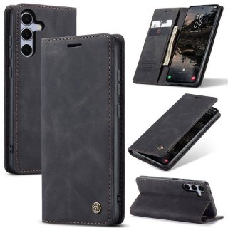 CaseMe Samsung Galaxy S25 FE Wallet Magnetic Suede Leather Case Black