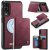 CaseMe Samsung Galaxy S25 Edge Detachable Magnetic Wallet Case with RFID Blocking & Wireless Charging - Red