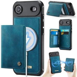 CaseMe iPhone Air 2-in-1 Detachable Magnetic Wallet Case with RFID Blocking, Card Holder & MagSafe Compatible - Blue