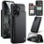 CaseMe Samsung Galaxy A36 5G RFID Blocking Card Holder Kickstand Case Black