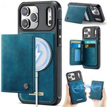 CaseMe iPhone 17 Pro Max 2-in-1 Detachable Magnetic Wallet Case with RFID Blocking, Card Holder & MagSafe Compatible - Blue