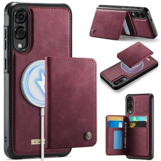 CaseMe Samsung Galaxy S25 Edge Detachable Magnetic Wallet Case with RFID Blocking & Wireless Charging - Red