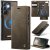 CaseMe Samsung Galaxy S25 Ultra 2-in-1 Magnetic Wallet Case – Wireless Charging & RFID Blocking Coffee